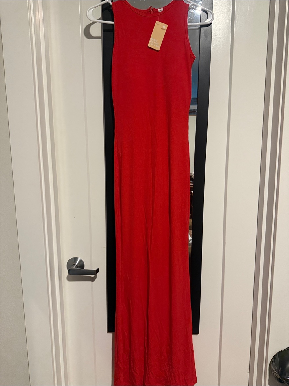Popilush Bodycon Sleek Red Sleeveless Dress w/Shape wear! NWT